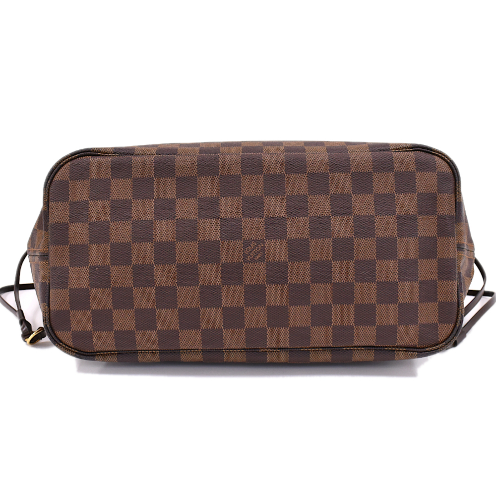 Louis Vuitton Neverfull MM Shoulder Tote Bag Damier Ebene Brown - Picture 5 of 8